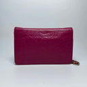 Sac à bandoulière Wallet-On-Chain en cuir rose - Chanel