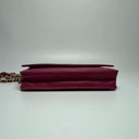 Sac à bandoulière Wallet-On-Chain en cuir rose - Chanel