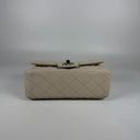 Sac à bandoulière Mini Timeless en cuir caviar beige - Chanel