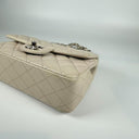 Sac à bandoulière Mini Timeless en cuir caviar beige - Chanel
