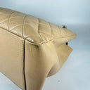 Sac à épaule GST Shopping en cuir caviar beige - Chanel