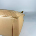 Sac à épaule GST Shopping en cuir caviar beige - Chanel