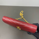 Sac à bandoulière Cassandre en cuir grain de poudre rouge - Saint-Laurent