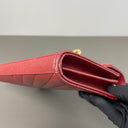 Sac à bandoulière Cassandre en cuir grain de poudre rouge - Saint-Laurent