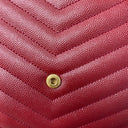 Sac à bandoulière Cassandre en cuir grain de poudre rouge - Saint-Laurent
