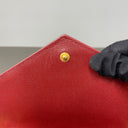 Sac à bandoulière Cassandre en cuir grain de poudre rouge - Saint-Laurent