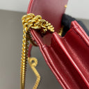 Sac à bandoulière Cassandre en cuir grain de poudre rouge - Saint-Laurent