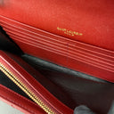 Sac à bandoulière Cassandre en cuir grain de poudre rouge - Saint-Laurent