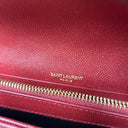 Sac à bandoulière Cassandre en cuir grain de poudre rouge - Saint-Laurent