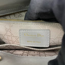 Sac à bandoulière Lady Dior Small en cuir lisse gris - Christian Dior