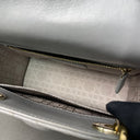 Sac à bandoulière Lady Dior Small en cuir lisse gris - Christian Dior