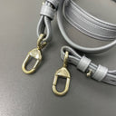 Sac à bandoulière Lady Dior Small en cuir lisse gris - Christian Dior