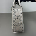 Sac à bandoulière Mini Lady Dior en Satin avec strass gris - Christian Dior