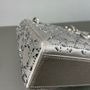 Sac à bandoulière Mini Lady Dior en Satin avec strass gris - Christian Dior