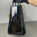 Sac à bandoulière Lady Dior Médium Vintage en cuir verni noir - Christian Dior