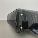 Sac à bandoulière Lady Dior Médium Vintage en cuir verni noir - Christian Dior
