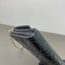 Sac à bandoulière Wallet-On-Chain Lady Dior en cuir verni noir - Christian Dior
