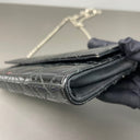 Sac à bandoulière Wallet-On-Chain Lady Dior en cuir verni noir - Christian Dior
