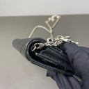 Sac à bandoulière Wallet-On-Chain Lady Dior en cuir verni noir - Christian Dior
