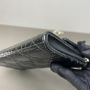 Sac à bandoulière Wallet-On-Chain Lady Dior en cuir verni noir - Christian Dior