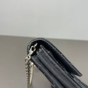 Sac à bandoulière Wallet-On-Chain Lady Dior en cuir verni noir - Christian Dior