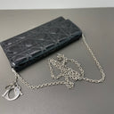 Sac à bandoulière Wallet-On-Chain Lady Dior en cuir verni noir - Christian Dior