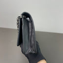 Sac à bandoulière Wallet-On-Chain en cuir noir - Chanel