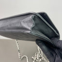 Sac à bandoulière Wallet-On-Chain en cuir noir - Chanel