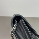 Sac à bandoulière Wallet-On-Chain en cuir noir - Chanel