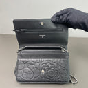 Sac à bandoulière Wallet-On-Chain en cuir noir - Chanel