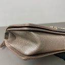 Sac à bandoulière Boy en cuir caviar marron et tweed - Chanel