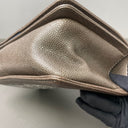 Sac à bandoulière Boy en cuir caviar marron et tweed - Chanel