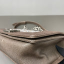 Sac à bandoulière Boy en cuir caviar marron et tweed - Chanel