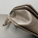 Sac à bandoulière Boy en cuir caviar marron et tweed - Chanel