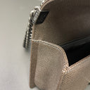 Sac à bandoulière Boy en cuir caviar marron et tweed - Chanel