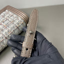 Sac à bandoulière Boy en cuir caviar marron et tweed - Chanel