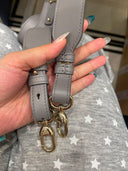 Sac à bandoulière Lady Dior Small en cuir lisse gris - Christian Dior