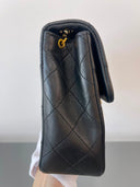 Sac à bandoulière Timeless Square en cuir lisse noir - Chanel