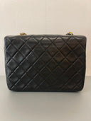 Sac à bandoulière Timeless Square en cuir lisse noir - Chanel