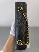 Sac à bandoulière Timeless Square en cuir lisse noir - Chanel