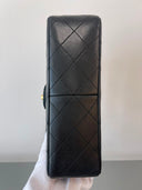 Sac à bandoulière Timeless Square en cuir lisse noir - Chanel