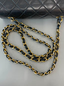 Sac à bandoulière Timeless Square en cuir lisse noir - Chanel