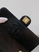 Sac à bandoulière Timeless Square en cuir lisse noir - Chanel