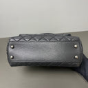 Sac à bandoulière Coco Handle en cuir caviar noir - Chanel