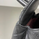 Sac à bandoulière Coco Handle en cuir caviar noir - Chanel