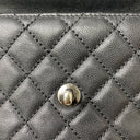 Sac à bandoulière Coco Handle en cuir caviar noir - Chanel