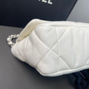 Sac à bandoulière Chanel 19 small en cuir blanc - Chanel