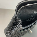 Sac à bandoulière Timeless 25CM en cuir verni noir - Chanel