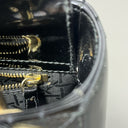 Sac à bandoulière Mini Lady Dior en cuir verni noir - Christian Dior