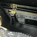 Sac à bandoulière Mini Lady Dior en cuir verni noir - Christian Dior